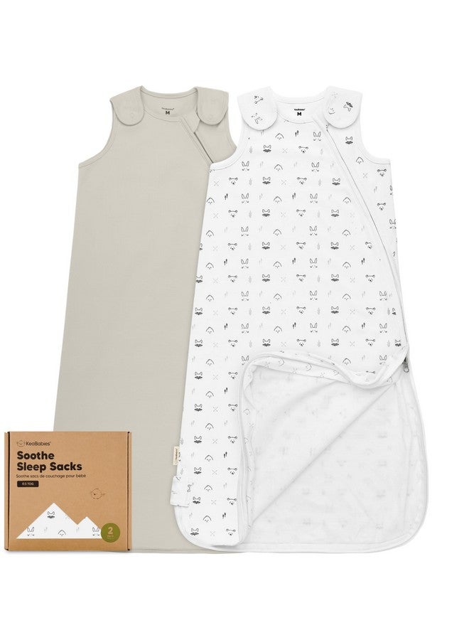 KeaBabies 2-Pack Organic Sleep Sacks, 100% Cotton -Baby Sleeping Sack, Wearable Blanket Baby, Sleep Sack for Babies, Toddler Swaddle Sack, Newborn Baby Sleeping Bag, Sleepsack for Infant Girl,Boy(Nordic, M) - Image 1