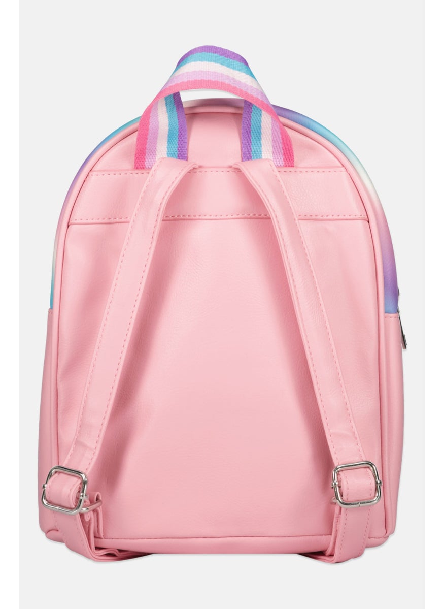 OMG Accessories - Kids Girl Metallic Backpack 26 H x 21 L x 11 w cm, Pink Combo - Image 1
