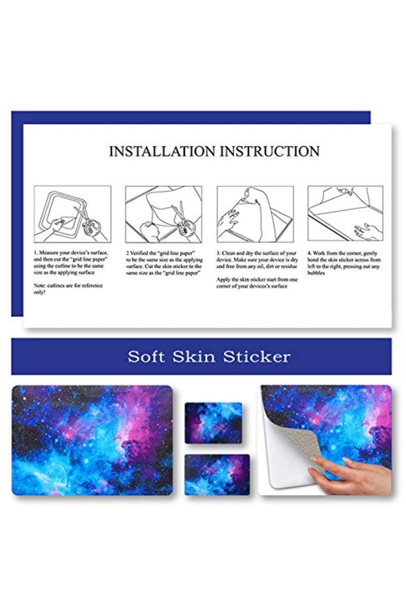 BPA Laptop Skin Sticker Decal,12" 13" 13.3" 14" 15" 15.4" 15.6 inch Laptop Vinyl Skin Sticker Cover Art Protector Notebook PC (Free 2 Wrist Pad Included), Decorative Waterproof Removable, Galaxy - Image 5
