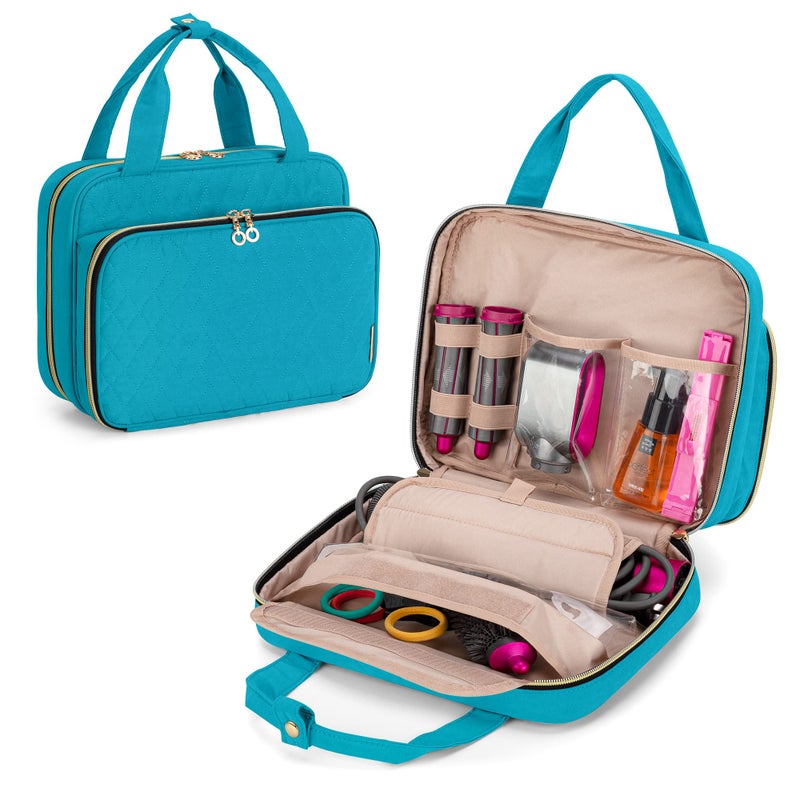 Teamoy Travel Storage Bag Compatible with Airwrap Complete Styler and Attachments, Portable Travel Case for Airwrap Styler and Accessories, Teal - Image 1