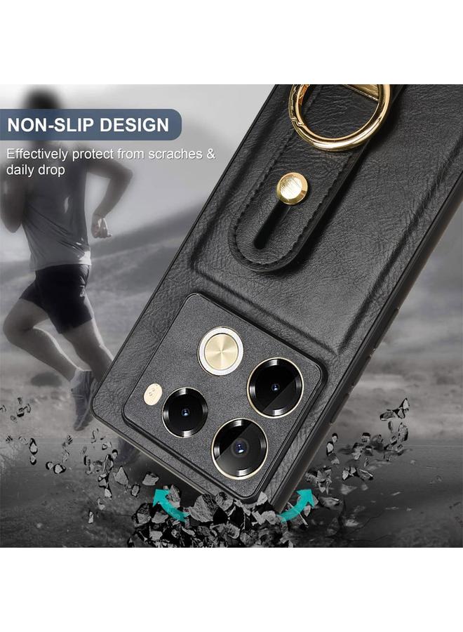 Zaboon Case For Infinix Note 40 Pro 5G X6851 Wristband Leather Back Phone Case - Image 5