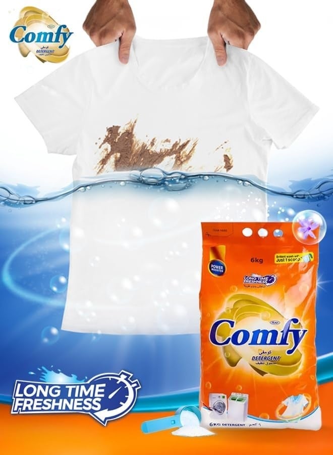Feah Comfy Detergent Powder 6 kg | Deep Cleaning Formula | Color Protection | Long-Lasting Freshness | Family Value Pack - Image 3