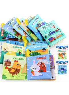 Generic Three-dimensional Baby Cloth Book Early Education Toys 4 Pages 8 Sides 9 Theme Suit Palm Book Forest Animal English Cognition-Color:2962 Card Head Cloth Book 9 Books 1 Set 207g  - Image 4