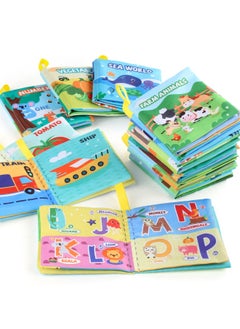 Generic Three-dimensional Baby Cloth Book Early Education Toys 4 Pages 8 Sides 9 Theme Suit Palm Book Forest Animal English Cognition-Color:2962 Card Head Cloth Book 9 Books 1 Set 207g  - Image 5