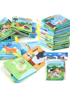Generic Three-dimensional Baby Cloth Book Early Education Toys 4 Pages 8 Sides 9 Theme Suit Palm Book Forest Animal English Cognition-Color:2962 Card Head Cloth Book 9 Books 1 Set 207g  - Image 3