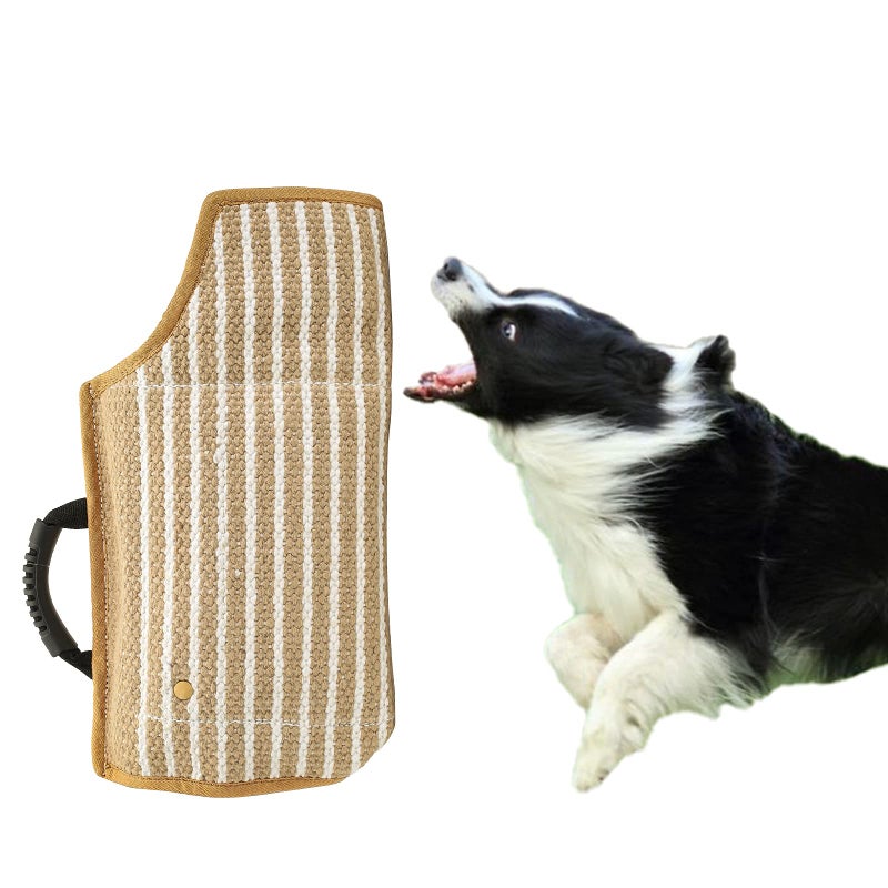 Morezi Dog Bite Sleeve Training Protection, Fits Both Sleeves, Small Dogs Training Biting Tugging Toy - Yellow - Short - Image 2