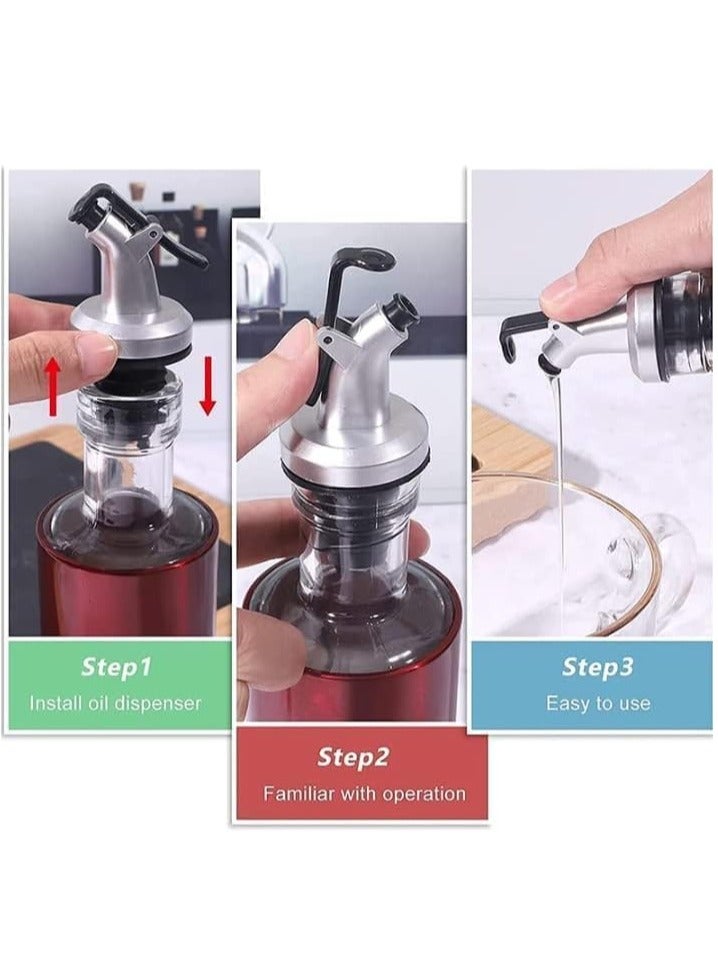 سبيس شوب موزع زجاجات لزيت الزيتون والخل والعصائر مع سدادة - Image 2