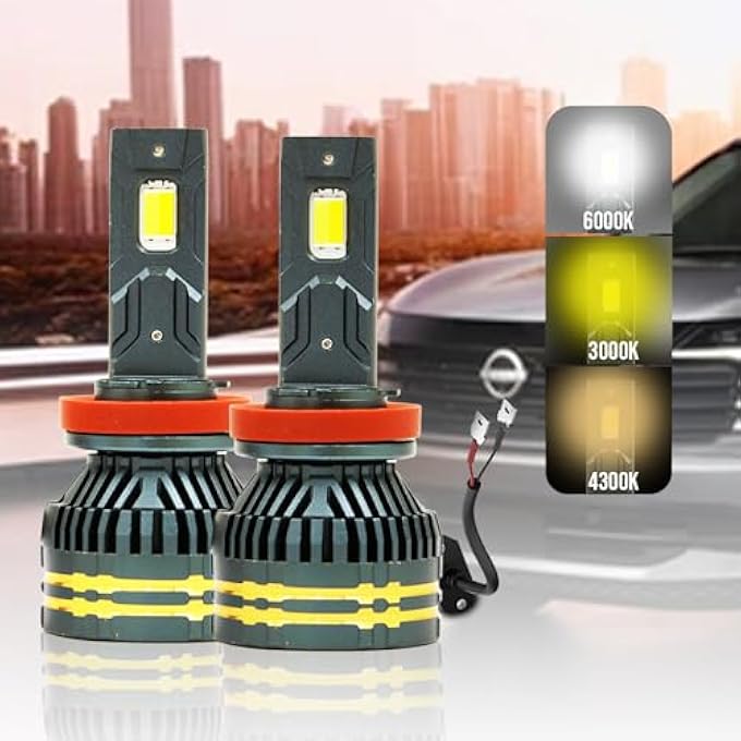 توبيز مجموعة مصابيح أمامية LED أصلية مختبرة T19 Max H1 130Wair Power 13000 لومن ساطعة بثلاثة ألوان بدرجة حرارة 6000K4300K3000K - Image 3