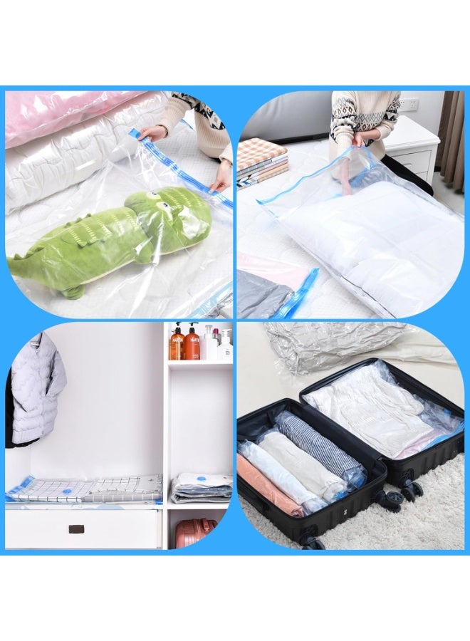 Stanew Vacuum Storage Bag 25 Pcs Large Deluxe Zipper, Reusable Compression Bags Space Saver with Electric Pump and Hand Pump, Vacuum Bag Use for Duvets, Pillows, Blankets, Curtains, Travel, Clothes - Image 2