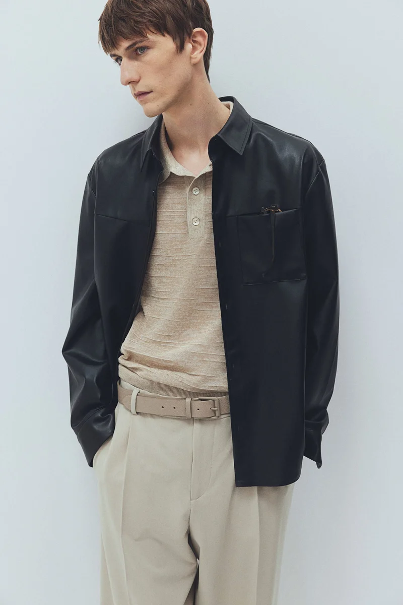 H&M Regular Fit Fine-knit polo shirt