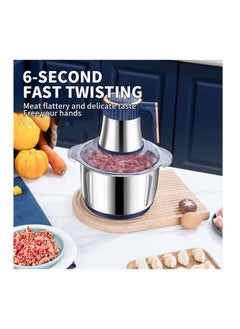 Generic 500W Electric Meat Grinder 5L Food Chopper Multifunctional Stainless Steel Mincer Grinder Food Processor for Vegetable Onion Garlic Meat Nuts  - Image 3