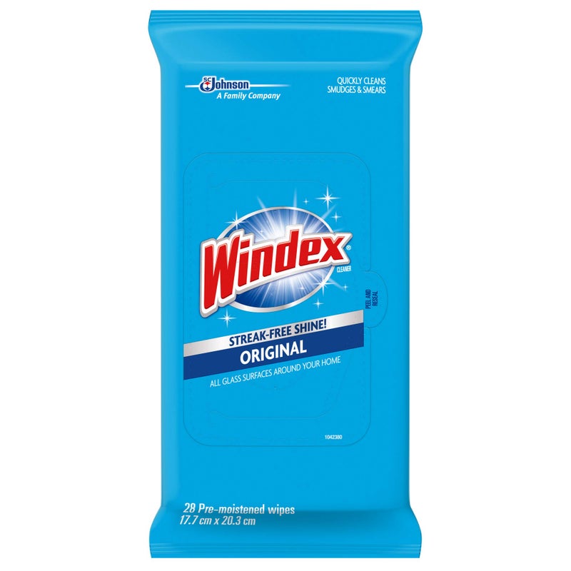 ويندكس مناديات Windex Glass و Multi -Surface Cleaning 28 Count - حزمة من 6 (168 مناديل إجمالي) - Image 1