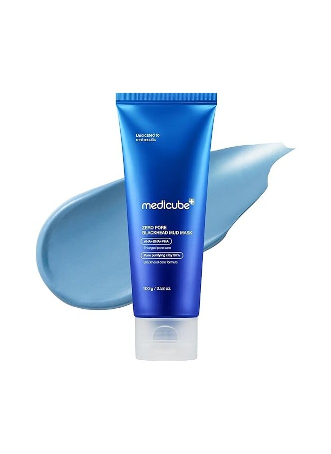 Medicube Medicube Zero Pore Blackhead Mud Facial Mask - Skin Cooling & Pore Tightening - 3 Minute Quick Dry Formula with AHA, BHA, PHA, and Pore-Purifying Clay - Korean Face Mask 3.52 oz  - Image 1