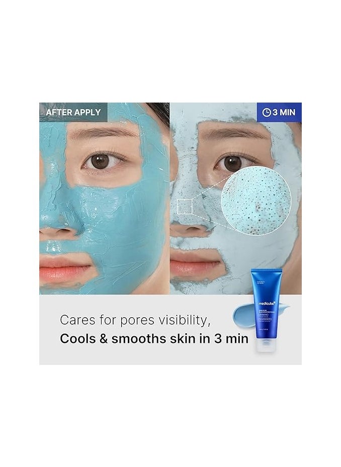Medicube Medicube Zero Pore Blackhead Mud Facial Mask - Skin Cooling & Pore Tightening - 3 Minute Quick Dry Formula with AHA, BHA, PHA, and Pore-Purifying Clay - Korean Face Mask 3.52 oz  - Image 3