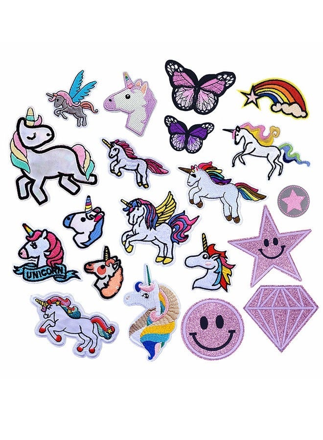 Bukela Patches for Clothing，20 PCS Iron Patches，Embroidery Patches, Random Assorted Styles Embroidered Patches, DIY Ironing Sewing Dress Jeans T-Shirt School Bag Curtain Hat Jacket Decoration, Assorted Styles Embroidered Patch - Image 2