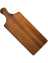 AIDEA Acacia Wood Serving Paddle Board - Reversible Wooden Cheese Board 17 Inch - Image 1