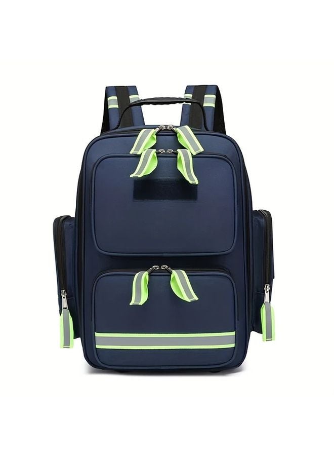 Blue Large Capacity Portable Emergency Rescue First Aid Backpack - Image 1