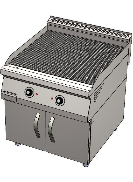 CSA Inox Karacasan Industrial 900 Series Electric Full Channel Grill with Cabinet  - Image 2