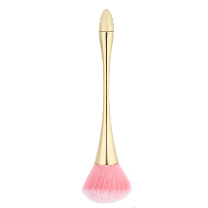 Nail Dust Brush Powder Dust Remover Nail Art Manicure Tool Large Size Gold - Image 2