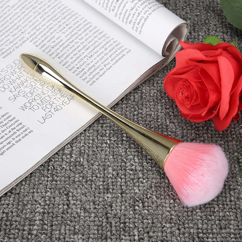 Nail Dust Brush Powder Dust Remover Nail Art Manicure Tool Large Size Gold - Image 5