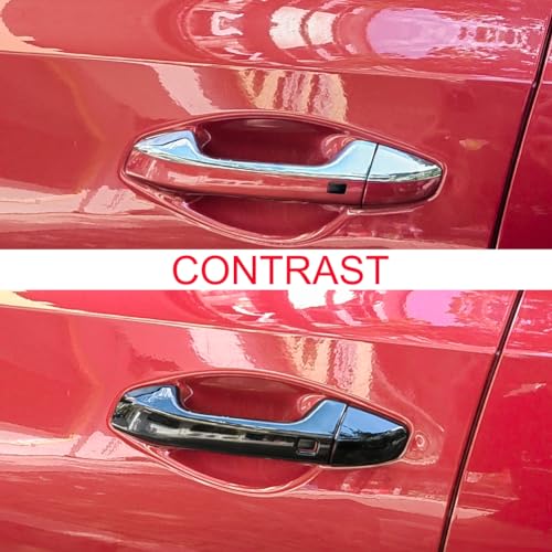 AOKIO Compatible with 2021 2022 2023 2024 2025 Kia Seltos Accessories Door Handle Cover Trim (Glossy Black) - Image 3