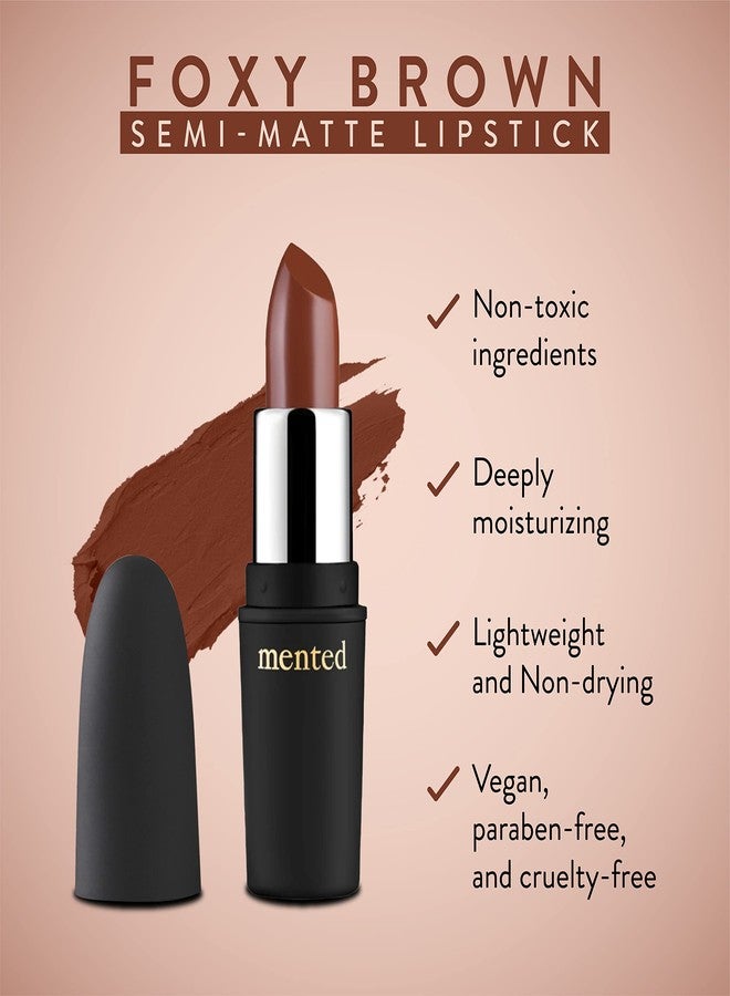 Mented Cosmetics Nude Lipstick for Women, Semi-Matte Long-Lasting Lip Stick, Moisturizing Vegan, Paraben & Cruelty-Free, Enhances All Complexions, Perfect for Everyday Makeup, Foxy Brown - Image 4