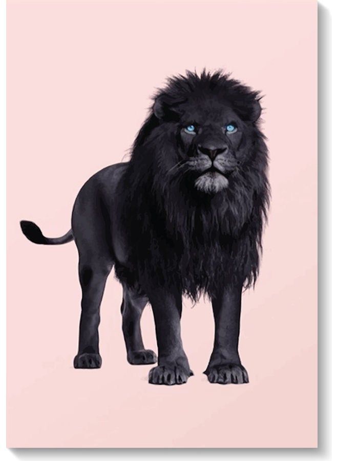 RYN Lion Wall Art Painting Multicolour 40x60cm - Image 1