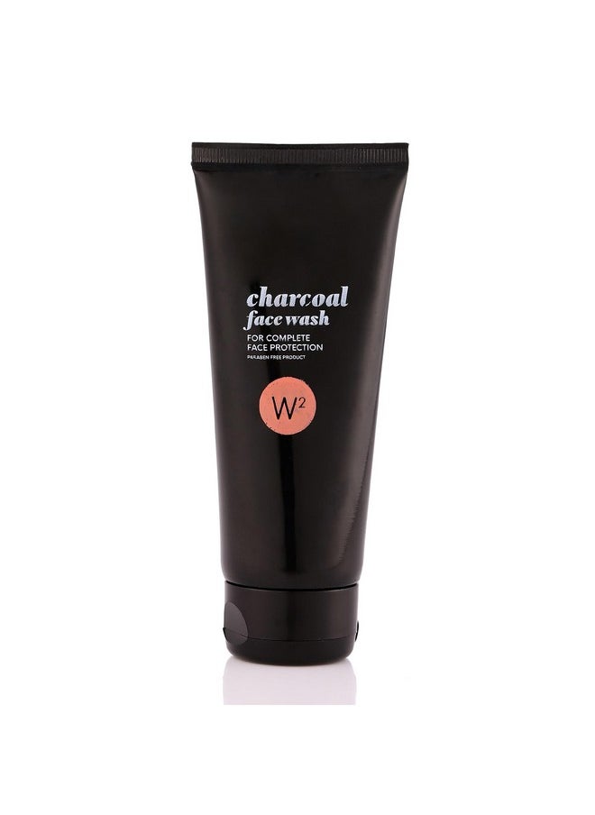 W2 W2 Why Wait Charcoal Face Wash | For Deep Pore Cleansing, Pollution Protection, Balances Skin Oil | Contains Activated Bamboo Charcoal & Tea Tree Oil | For Normal, Oily & Sensitive Skin (100g)  - Image 1