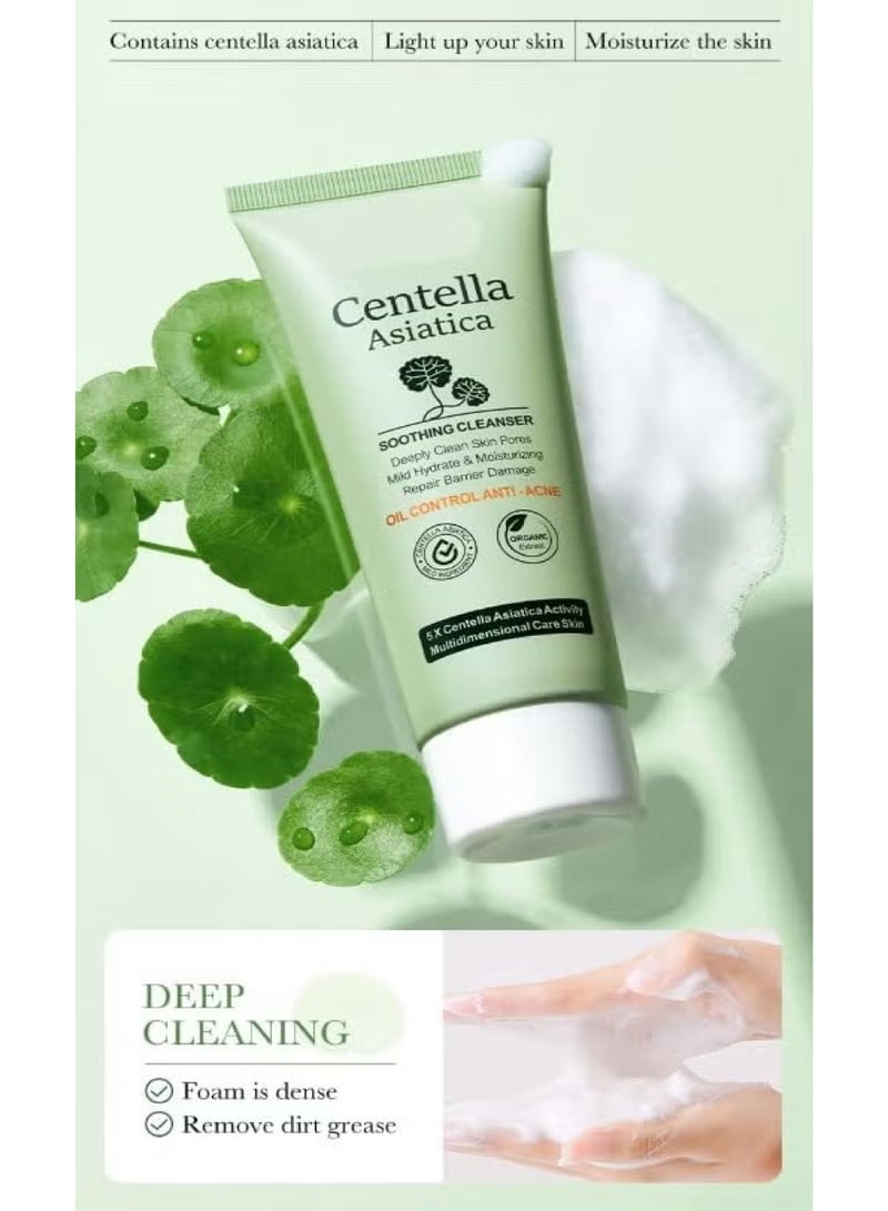 BIOAOUA Centella Asiatica Daily Skincare Set - Cleanser, Toner, Serum, Lotion, Eye Cream & Face Cream - Hydrating, Soothing, Moisturizing for All Skin Types - Natural Botanical Formula - 6-Piece Kit - Image 3