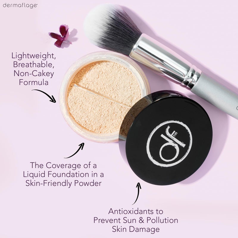 Dermaflage SPF Mineral Powder Sunscreen for Sensitive Skin, All Natural Sunscreen Powder, Broad Spectrum - Image 2