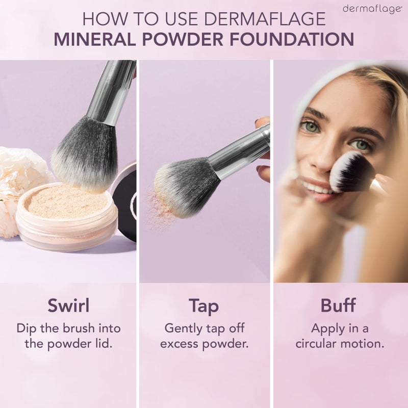 Dermaflage SPF Mineral Powder Sunscreen for Sensitive Skin, All Natural Sunscreen Powder, Broad Spectrum - Image 3