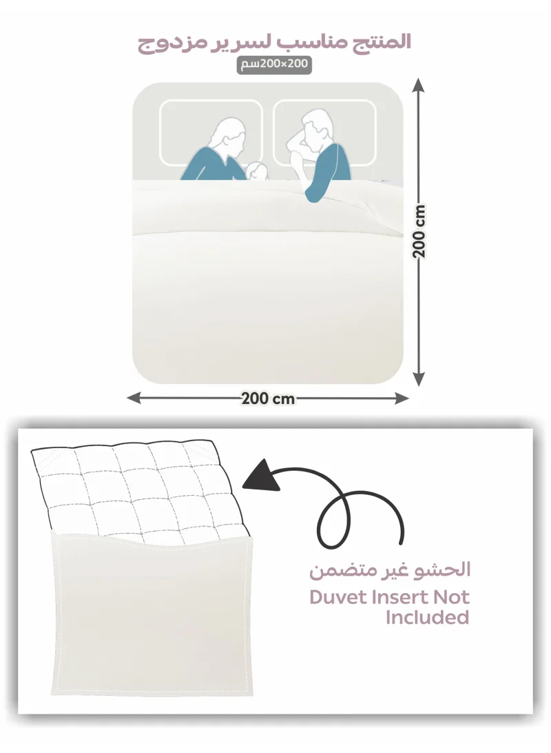 Donetella KING (200x200 cm) Solid Duvet Cover Set, Fits 200 × 200 cm Bed, King Size 6-Piece Set, With Digitally Printed Pillow Shams, Brushed Microfiber Without Duvet Filler.  | Best Price UAE