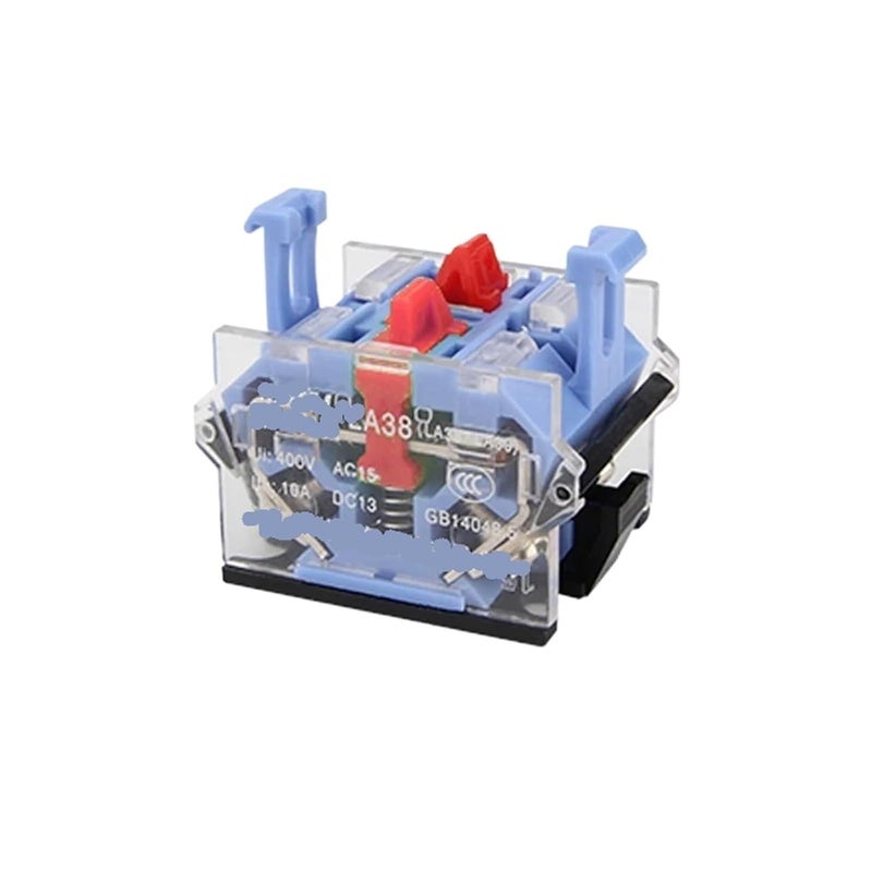 LA38 11BN مفتاح ضغط 22 مم، قاعدتان غير متصلتين بشكل طبيعي، إعادة ضبط لحظي وقفل، 4 براغي، فتحة لوحة مستديرة - Image 2