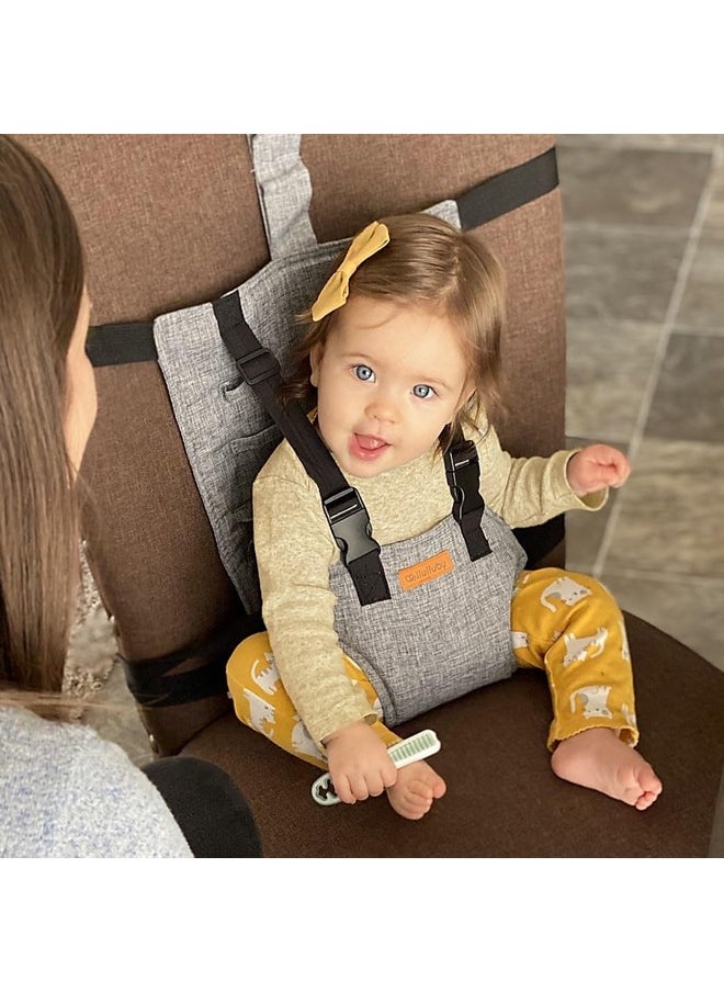 liuliuby Compact Travel High Chair | Portable High Chair for Baby | Baby Travel Essential Harness Seat | Must Haves for Vacations, Restaurants, Family Visits with Babies | Portable Highchair Seat with Straps  - Image 1