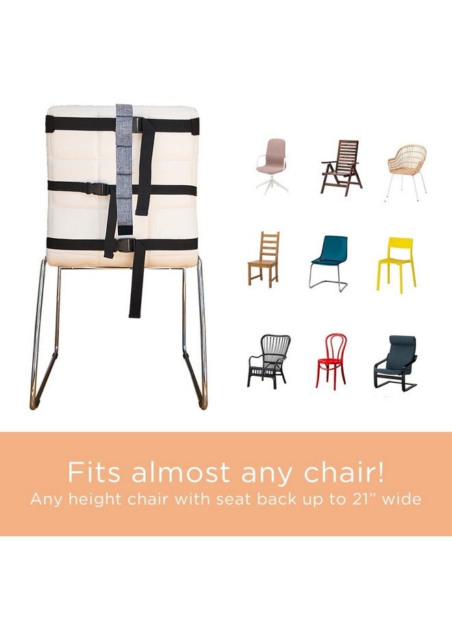 liuliuby Compact Travel High Chair | Portable High Chair for Baby | Baby Travel Essential Harness Seat | Must Haves for Vacations, Restaurants, Family Visits with Babies | Portable Highchair Seat with Straps  - Image 4