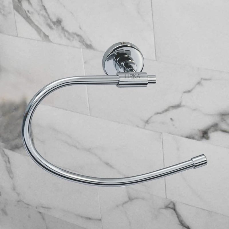 Lipka LIPKA Napkin Ring from Lunar Series Premium Stainless Steel Towel Ring for Washbasins Hand Towel Hanger with Glossy Finish  - Image 4