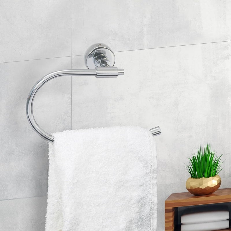 Lipka LIPKA Napkin Ring from Lunar Series Premium Stainless Steel Towel Ring for Washbasins Hand Towel Hanger with Glossy Finish  - Image 1