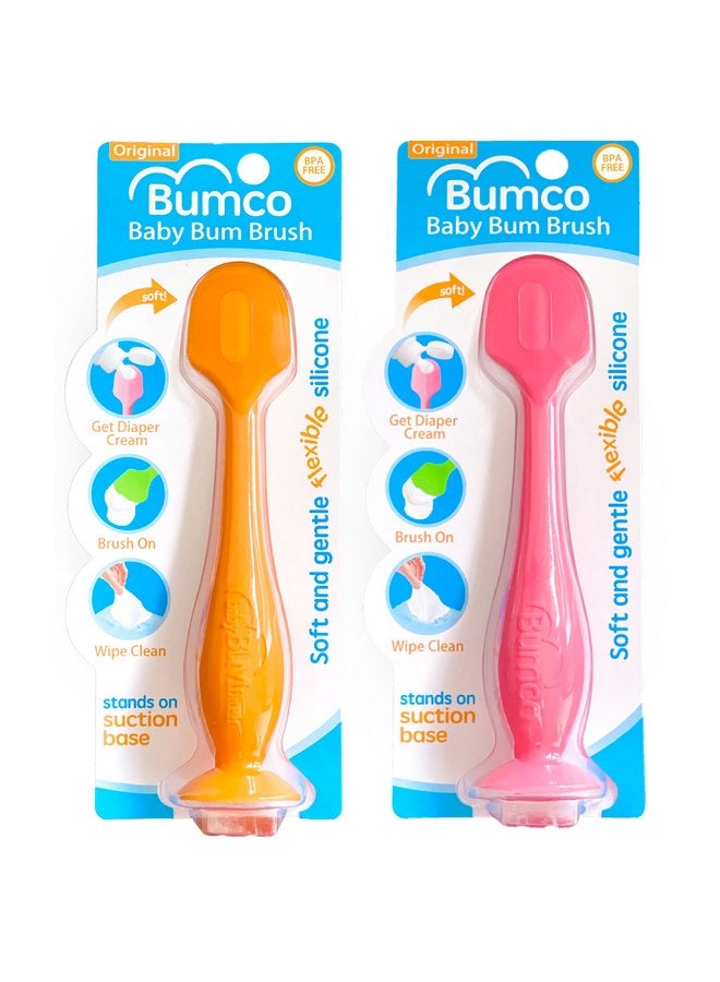 Baby Bum Brush Bumco Diaper Cream Spatula (2-Pack) - BPA-Free Diaper Bag Essentials, Soft & Flexible Butt Spatula Baby, Mom-Invented Butt Paste Spatula, Diaper Cream Applicator, Bumco Baby Bum Brush, Diaper Spatula - Image 1