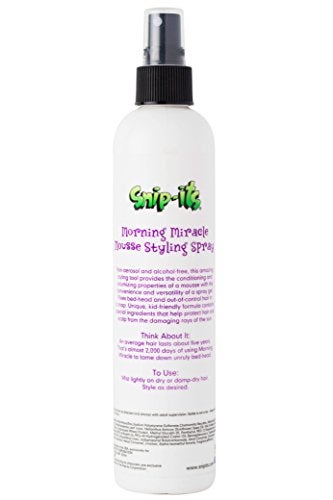 Snip-its Morning Miracle Natural Hair Mousse Spray 10oz | Light Hold Kids Styling Product - Tropical Scented Gel Alternative for Unruly Curly Hair - Made in USA | Salon Quality - Image 2