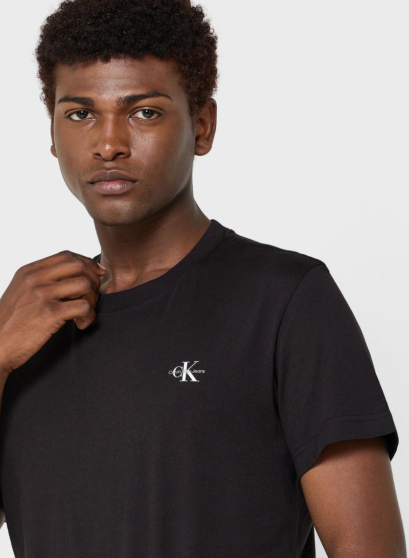 Calvin Klein Jeans 2 Pack Of Logo Crew Neck T-Shirt  - Image 4