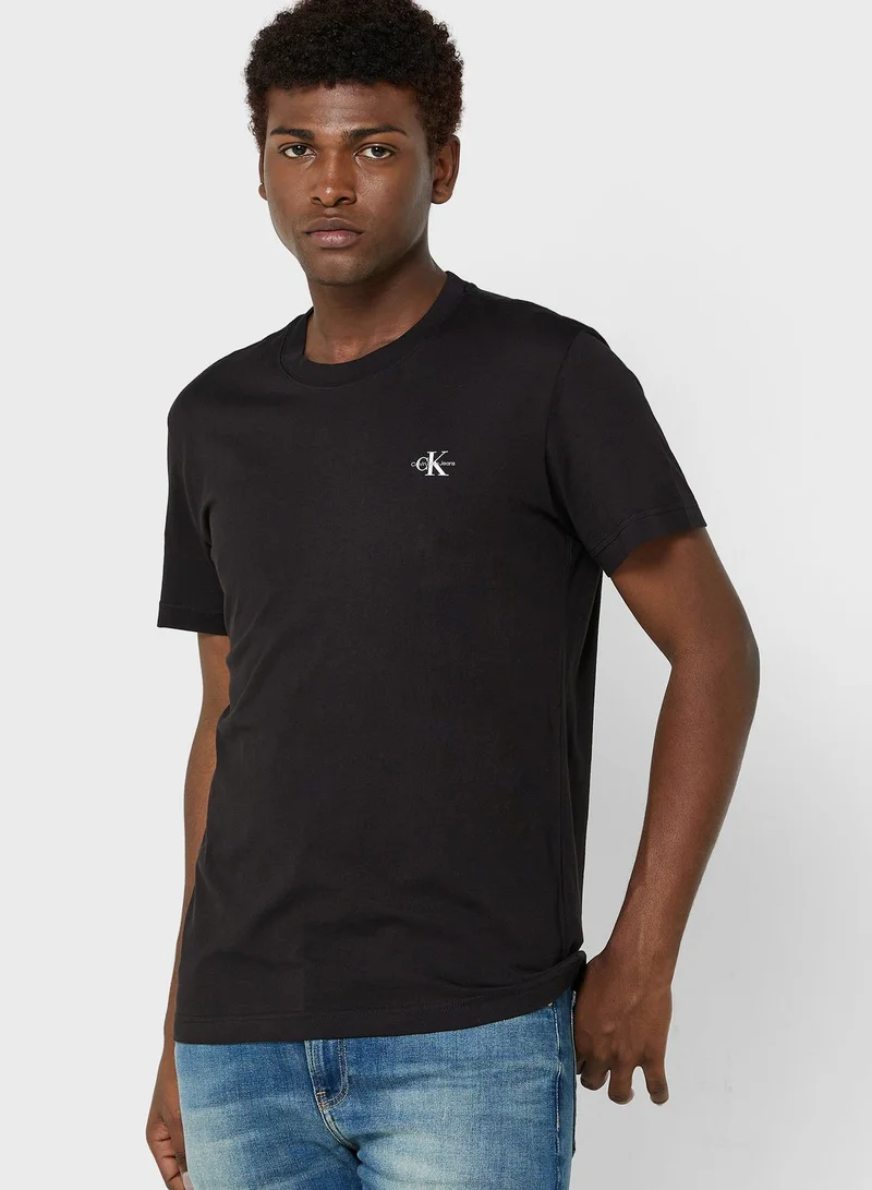 Calvin Klein Jeans 2 Pack Of Logo Crew Neck T-Shirt