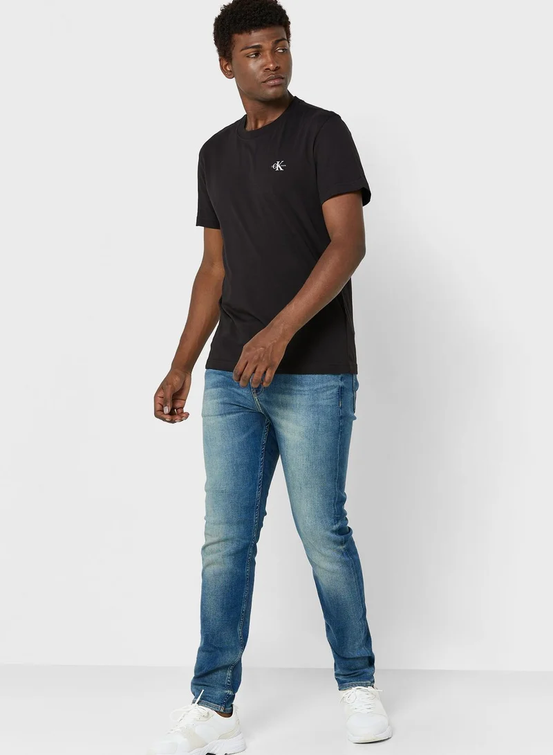 Calvin Klein Jeans 2 Pack Of Logo Crew Neck T-Shirt