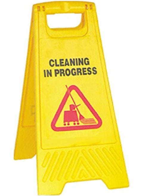Caution Cleaning in Progress Warning Signs 2-Sided Yellow Caution Board for commercial use, Safety signage