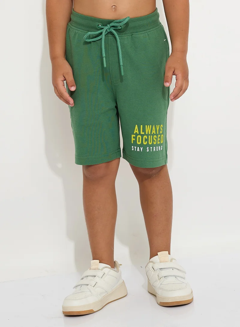 victor and jane Boys' Summer Outfit Set: 2-Piece T-Shirts & Shorts - White & Dark Green (2-8 Years)