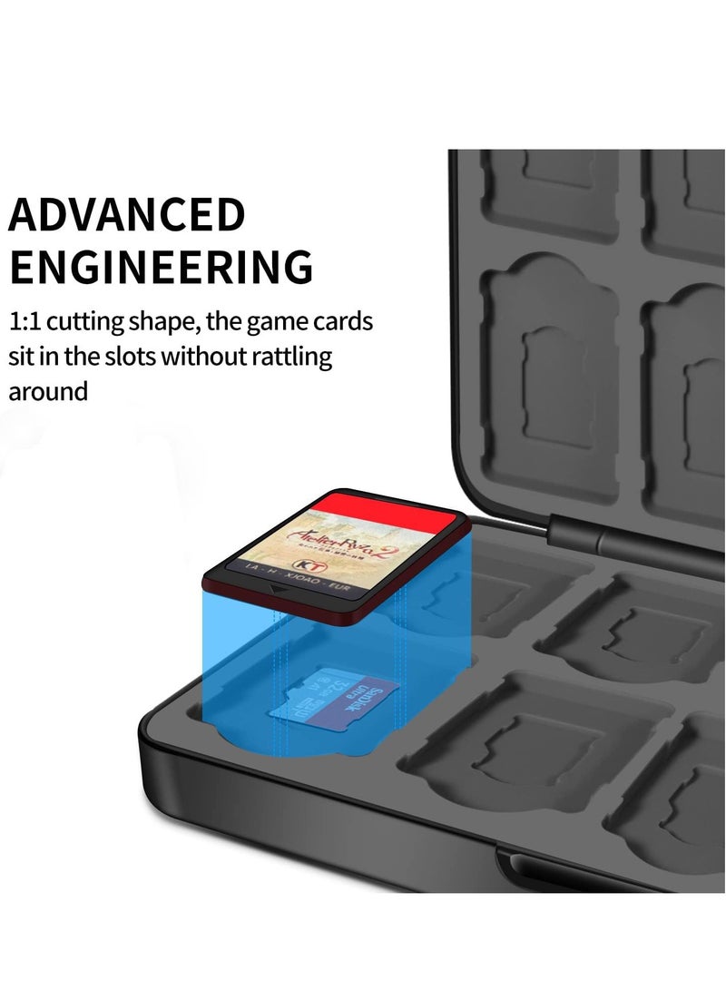 SYOSI Game Card Case for Nintendo Switch & Switch OLED with 24 Cartridge Slots and 24 Micro SD Card Storage, Slim Portable Game Organizer Traveler Gift Accessories with Magnetic Closure - Image 4