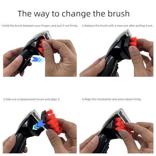 Sionlan 1400B 3in Little Green Machine Brush Replacement parts Compatible For bissell 1400B 3353 3194 2458 3588F 1986 1425 Multi-Purpose Portable Tough Stain Brush Tool Attachments Black （1+2）Pack - Image 5