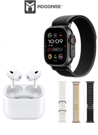 The Smart bundle package 2-in-1, Ultra smart watch 49MM Titanium case, works with gestures, all sports modes, heart and sleep measurements, supports NFC And Airbuds pro2 from Moogmax with noise cancel - pzsku/Z36D88DEF939A8EE1E00DZ/45/_/1720454266/ae2bc6be-fb93-4d84-82a1-c787425060c4