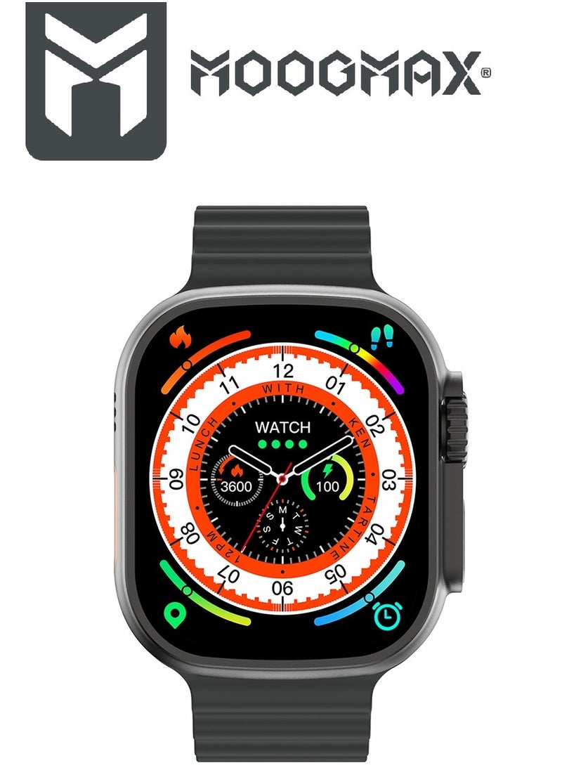 MOOGMAX - The Smart bundle package 2-in-1, Ultra smart watch 49MM Titanium case, works with gestures, all sports modes, heart and sleep measurements, supports NFC And Airbuds pro2 from Moogmax with noise cancel - Image 1