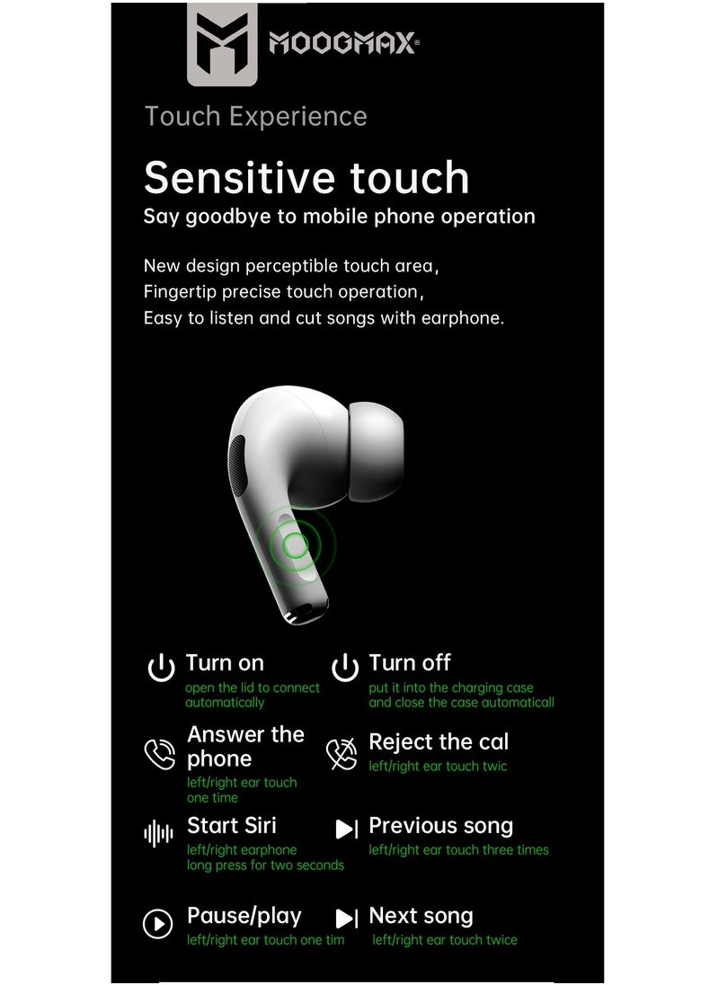 MOOGMAX - The Smart bundle package 2-in-1, Ultra smart watch 49MM Titanium case, works with gestures, all sports modes, heart and sleep measurements, supports NFC And Airbuds pro2 from Moogmax with noise cancel - Image 1