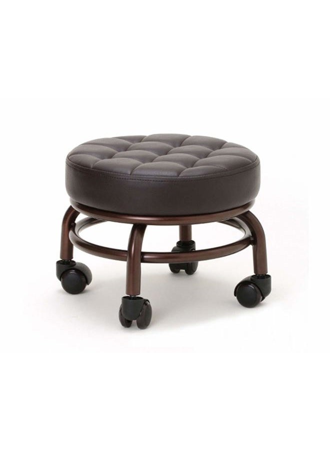 Elitzia Pedicure Foot Stool Beauty Salon SPA Foot Bath Footstool Two Colors Optional Thick Support Seat Quality Wheels ET28499 Brown Colour - Image 1